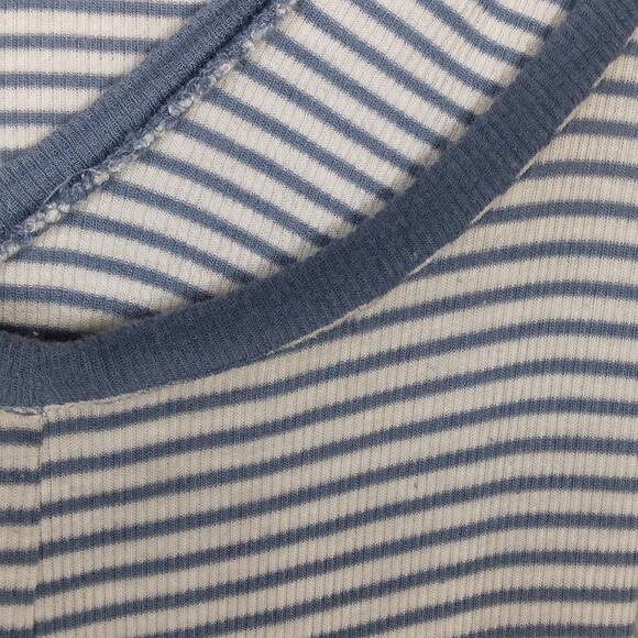 Paige Light Blue Striped Ribbed Tank Top Size XS - Picture 7 of 7